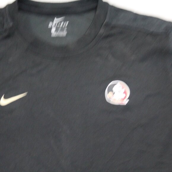 Nike Men Black Tee Shirt Dri Fit Heavy Shirt Florida Seminoles Size XL - Picture 2 of 9
